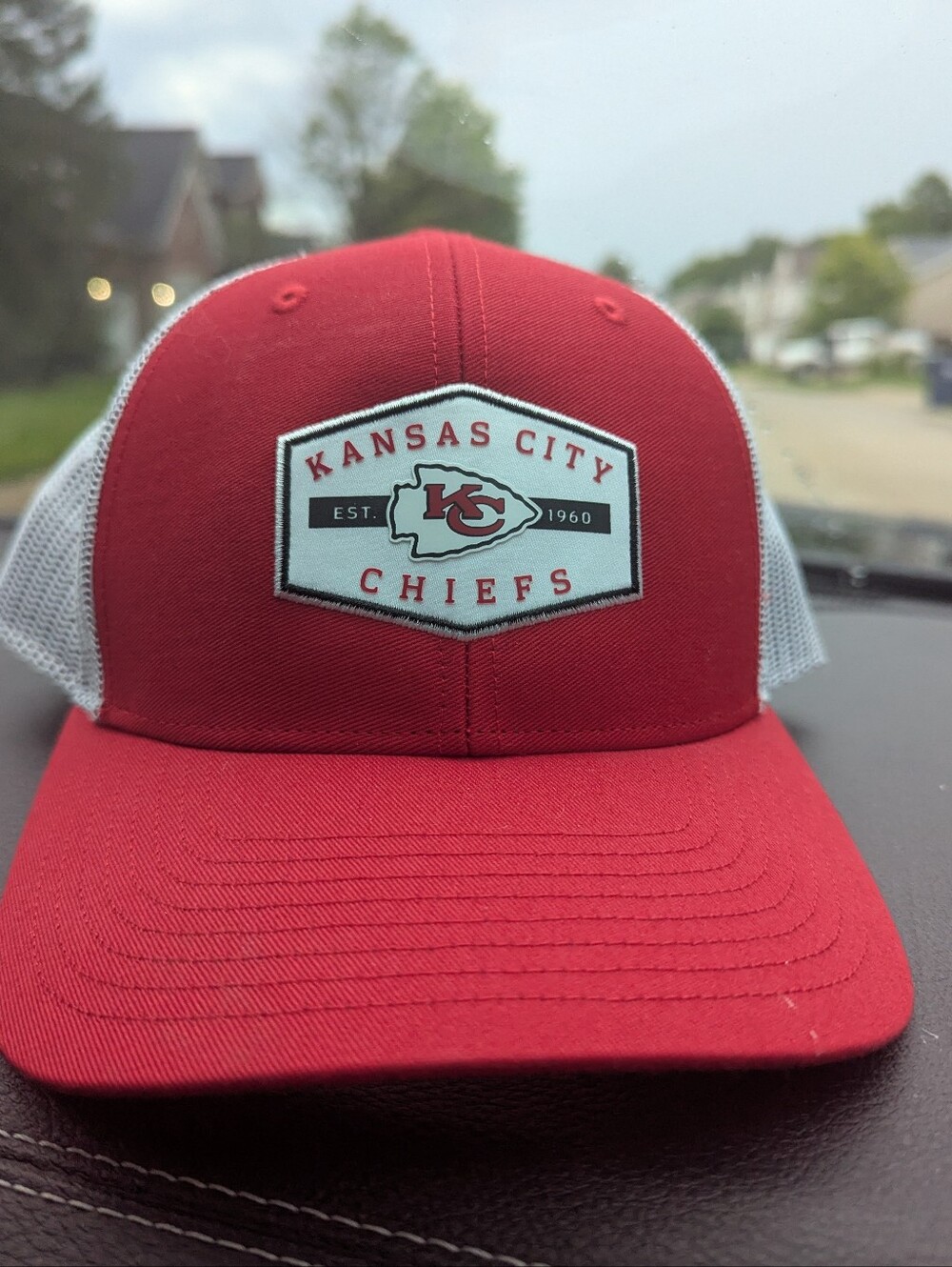 Kansas City Chiefs ’47 Brand Trucker Hat Red White Mesh Snapback NFL Cap